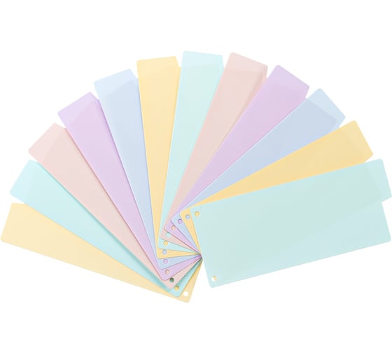 Разделитель листов Expert Complete 12 шт., пластиковый (полоса), Trend Pastel, EC200010202, диагональ, ассорти 706170