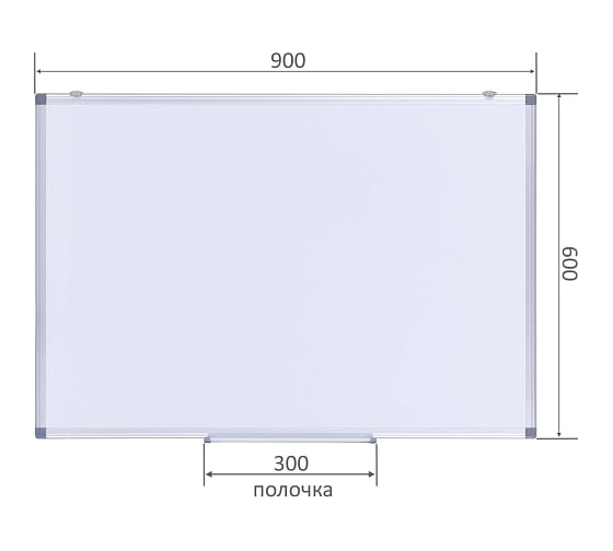Доска магнитно-маркерная HATBER 60x90 см с полочкой для аксессуаров 6 089152
