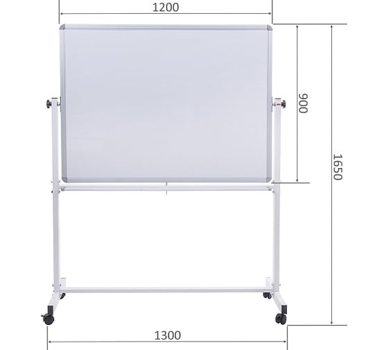 Доска магнитно-маркерная HATBER 90x120 см, двухсторонняя, поворотная 089164