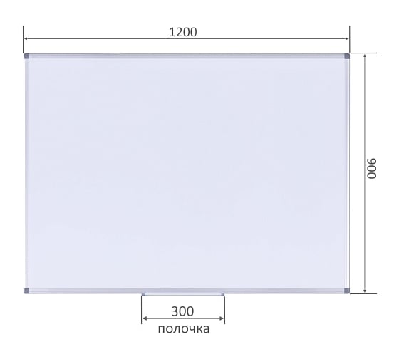 Доска магнитно-маркерная HATBER 90x120 см с полочкой для аксессуаров 089153