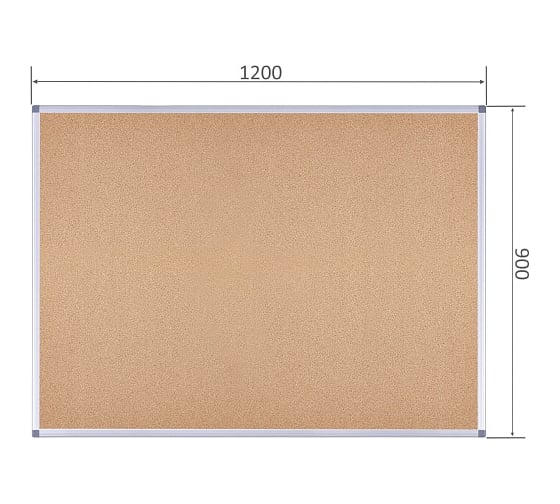Доска пробковая HATBER 90x120 см кнопки в комплекте, 1 шт в упаковке 089160