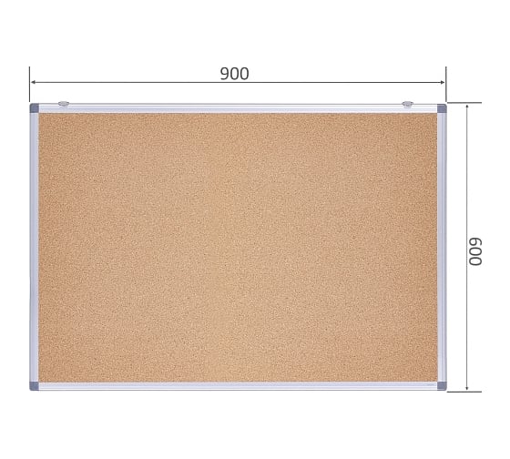 Доска пробковая HATBER 60x90 см кнопки в комплекте, 6 шт в упаковке 089158