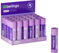 Клей-карандаш Berlingo Indicator, 15г, 24 шт в упаковке, с цветным индикатором K1515