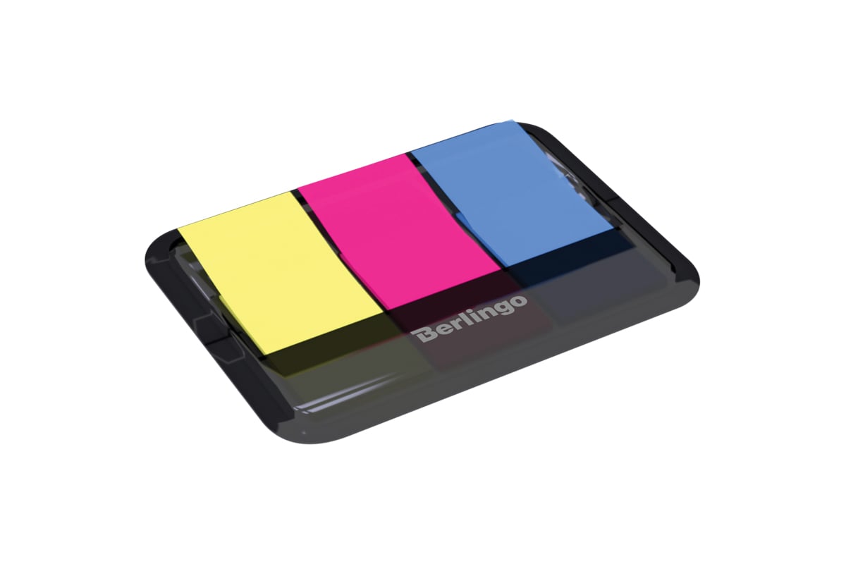 Флажки-закладки BERLINGO 45х20 мм, 20 листов х 3 неоновых цвета, в ...