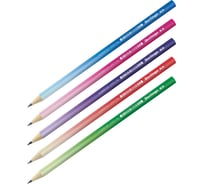 Чернографитный карандаш BERLINGO Gradient HB, круглый, заточенный, ассорти BP00890