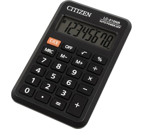 Калькулятор карманный Citizen LC-210NR, 8 разрядов, черный