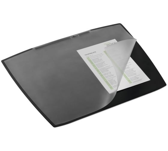 Настольное покрытие Durable Artwork 52х65см, с прозрачным верхним листом, черное 7201-01