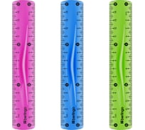 Линейка Berlingo 15 см Flexy, 48 шт в упаковке, пластиковая, гибкая, ассорти PR_10015