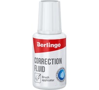 Корректирующая жидкость BERLINGO 20 мл, 27 г водная, с кистью KR112