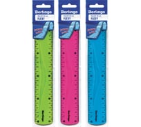 Линейка Berlingo 20 см Flexy, 24 шт в упаковке, пластиковая, гибкая, ассорти PR_10020