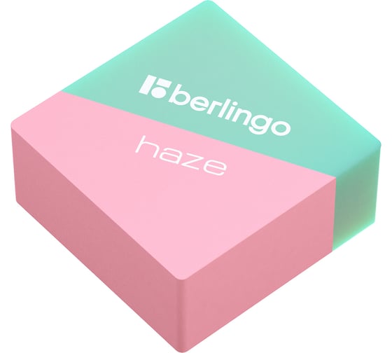 Ластик BERLINGO Haze прямоугольный, ассорти, 34х34х14 мм BLc_00490