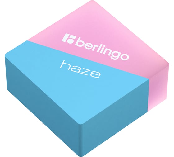 Ластик BERLINGO Haze прямоугольный, ассорти, 34х34х14 мм BLc_00490