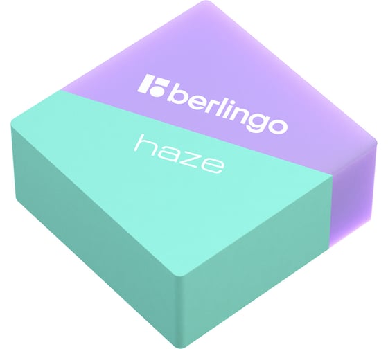 Ластик BERLINGO Haze прямоугольный, ассорти, 34х34х14 мм BLc_00490