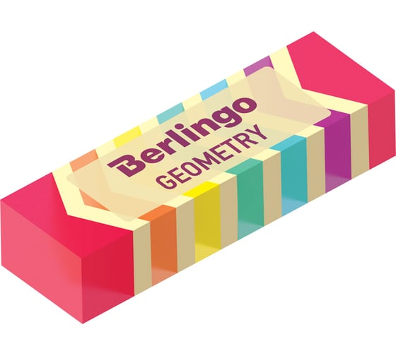 Ластик BERLINGO Geometry прямоугольный, пластиковый, 48х15х10 мм BLc_00550 1
