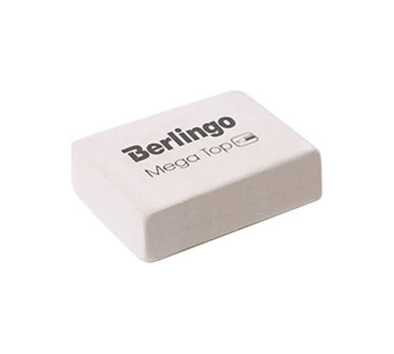 Ластик BERLINGO Mega Top прямоугольный, натуральный каучук, 26х18х8 мм BLc_00014