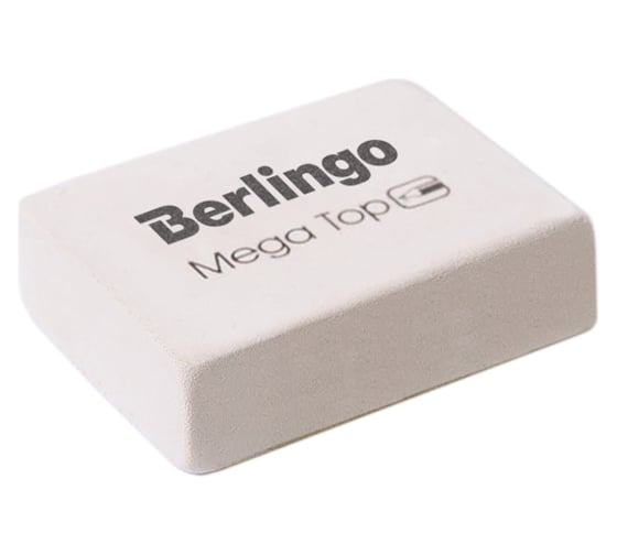 Ластик BERLINGO Mega Top прямоугольный, натуральный каучук, 32х18х8 мм BLc_00012