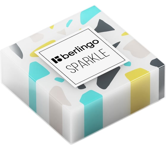 Ластик BERLINGO Sparkle прямоугольный, ассорти, 34х34х12 мм BLc_00500