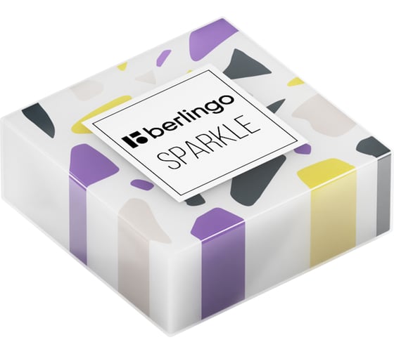 Ластик BERLINGO Sparkle прямоугольный, ассорти, 34х34х12 мм BLc_00500