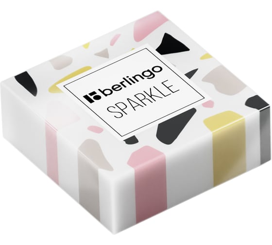 Ластик BERLINGO Sparkle прямоугольный, ассорти, 34х34х12 мм BLc_00500