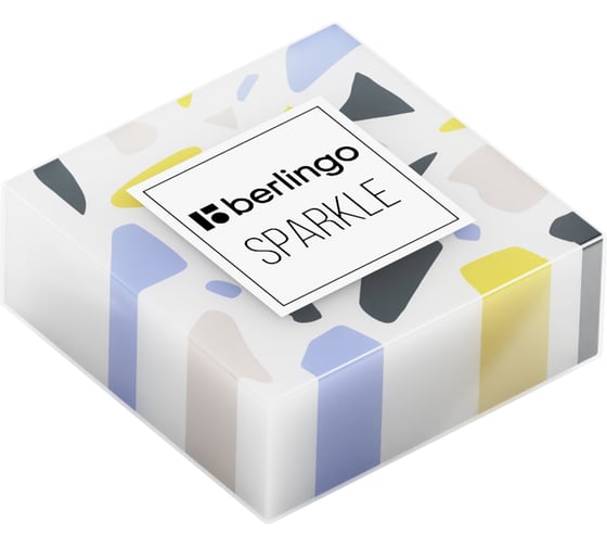 Ластик BERLINGO Sparkle прямоугольный, ассорти, 34х34х12 мм BLc_00500