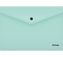 Папка-конверт BERLINGO Instinct на кнопке, А4, 180 мкм, мятный AKk_04520
