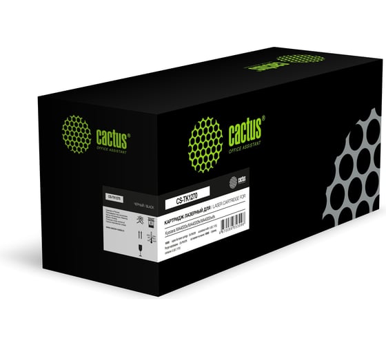 Картридж лазерный CACTUS CS-TK1270 TK-1270 черный 10000 страниц, для Kyocera MA4000x/MA4000fx/MA4000wif 2083298