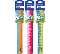 Линейка BERLINGO Hybrid 30 см, пластиковая, нескользящая, ассорти PR_30030