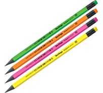Чернографитный карандаш BERLINGO Flexy Neon HB, заточенный, пластиковый, ассорти BP00880