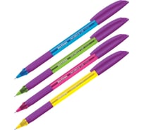 Шариковая ручка BERLINGO Triangle 110 Color синяя, 0.7 мм, грип, корпус ассорти CBp_07115