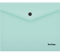 Папка-конверт BERLINGO Instinct на кнопке, А5+, 180 мкм, мятный OBk_05520