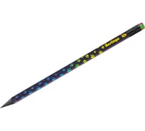 Чернографитный карандаш BERLINGO Hyper HB, черное дерево, трехгранный, заточенный, с ластиком BP00920