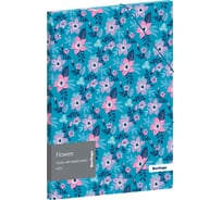 Папка для тетрадей BERLINGO Flowers на резинке А5+, 600 мкм, с рисунком FB5_A5501