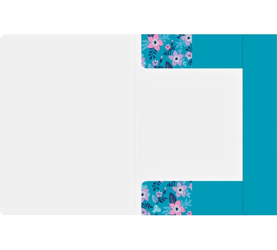 Папка для тетрадей BERLINGO Flowers на резинке А5+, 600 мкм, с рисунком FB5_A5501