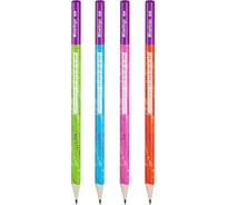 Чернографитный карандаш BERLINGO Double color HB, трехгранный, заточенный, ассорти BP00840