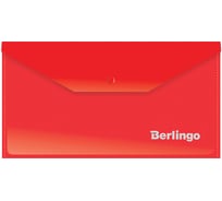 Папка-конверт BERLINGO на кнопке, C6, 180 мкм, красная AKk_06303