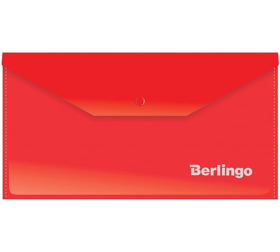 Папка-конверт BERLINGO на кнопке, C6, 180 мкм, красная AKk_06303 1