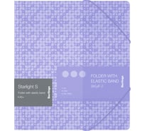 Папка для тетрадей BERLINGO Starlight S на резинке А5+, 600 мкм, фиолетовая, с рисунком FB5_A5904