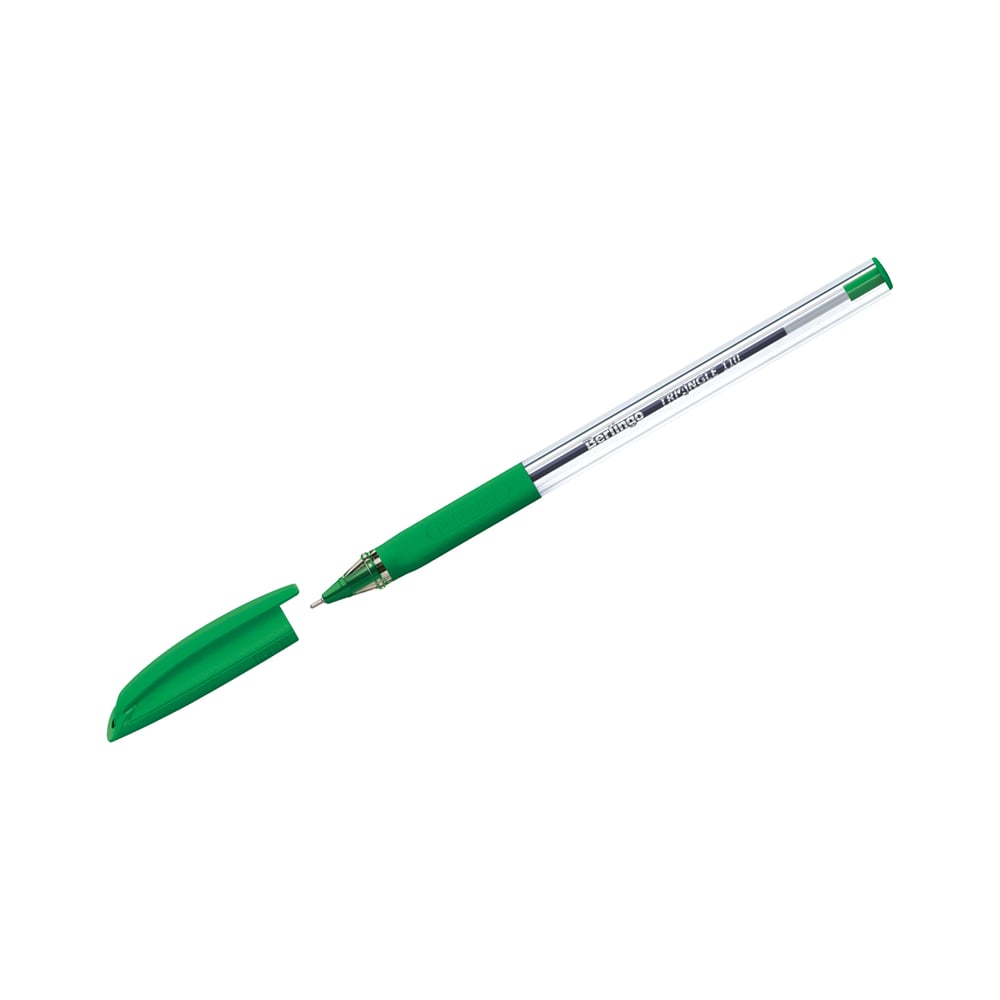 Шариковая ручка BERLINGO Triangle 110 зеленая, 0.7 мм, трехгранная .