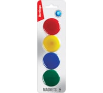 Магнит для досок BERLINGO 40 мм, 4 шт, ассорти SMm_04010
