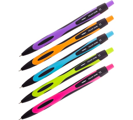 Набор ручек шариковых автоматических Berlingo 20 шт. в упаковке, "Color Zone" 0,7мм, синяя, корпус ассорти CBm_70950