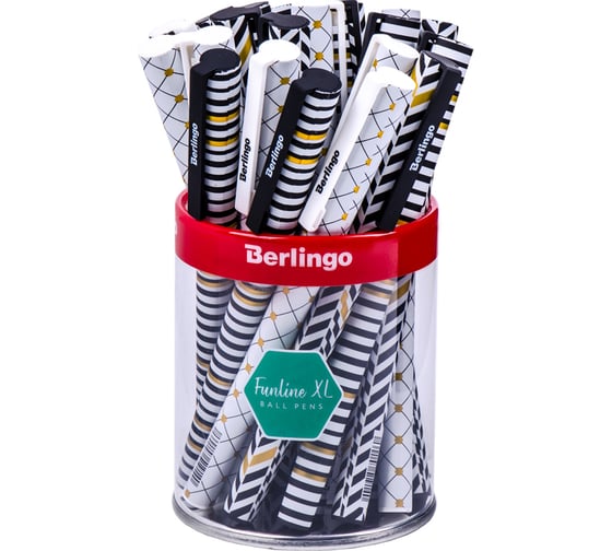Шариковая ручка BERLINGO Funline XL Vortex синяя, 0.7 мм, грип CBp_07377