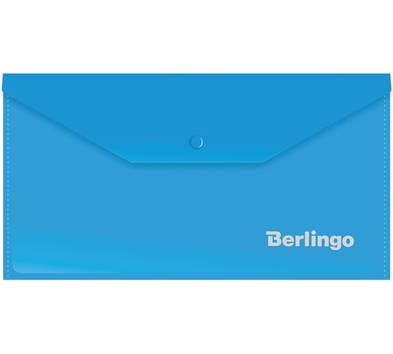 Папка-конверт BERLINGO на кнопке, C6, 180 мкм, синяя AKk_06302 1