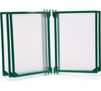 Настенная перекидная система Контур Лайн 5 отделений, А4, зеленая 08FB0332