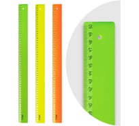 Линейка Стамм Neon 50 см, пластиковая, ассорти ЛН93