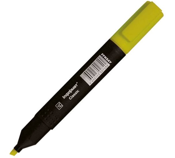 Текстовый маркер INFORMAT CLASSIC 1-5 мм желтый скошенный FFK04Y