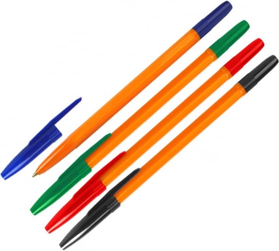 Набор шариковых ручек Стамм 511 Orange 4 шт, 4 цвета, 1.0 мм РК17 1
