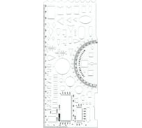 Офицерская линейка Стамм гибкая, бесцветная, печатная шкала ТТ03