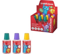 Канцелярский клей ErichKrause EasyStick Jolly Friends, с кисточкой, 20 мл, ассорти (в дисплее по 12 шт.) 61287