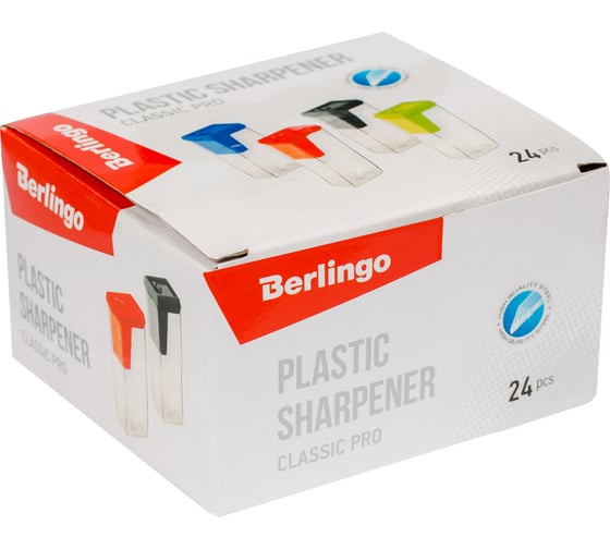 Пластиковая точилка Berlingo Classic Pro 1 отверстие, контейнер, ассорти BBp_15019