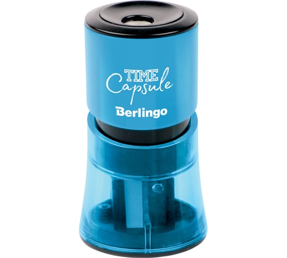 Пластиковая точилка Berlingo TimeCapsule 2 отверстия, контейнер, ассорти BBp_15007
